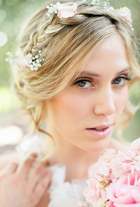 Braided Wedding Hairstyle with Flowers