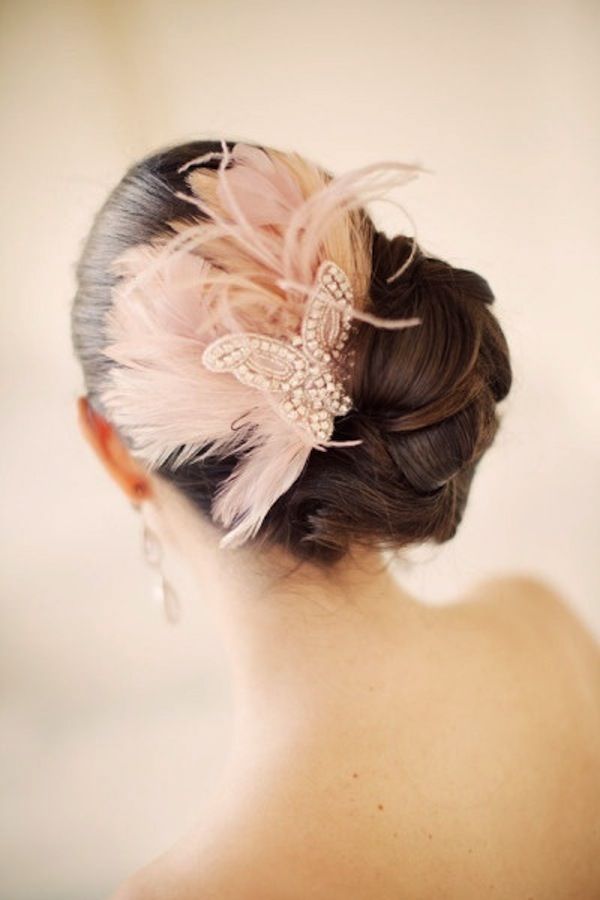Easy Wedding Hairstyles with Side Headpiece
