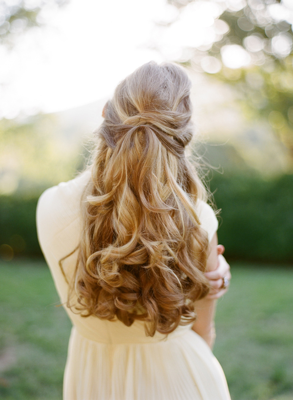 Half-Up Wedding Hairstyles for Long Hair