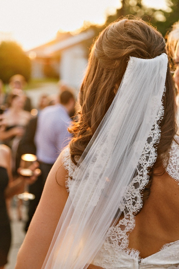 Half-Up Wedding Hairstyles with Veil