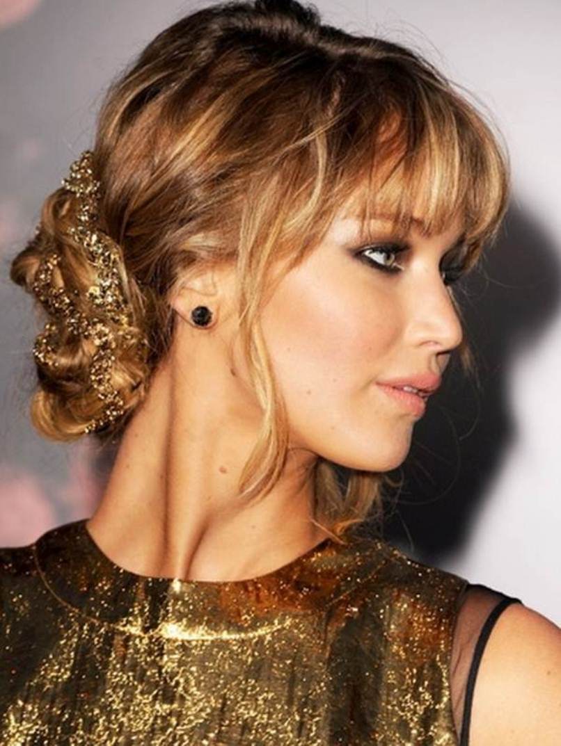 Impressive Wedding Guest Hairstyle With Bangs