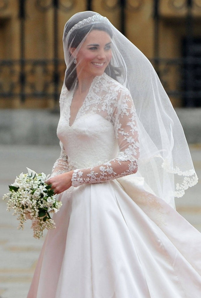 Kate Middleton's Wedding Hairstyles With Veil