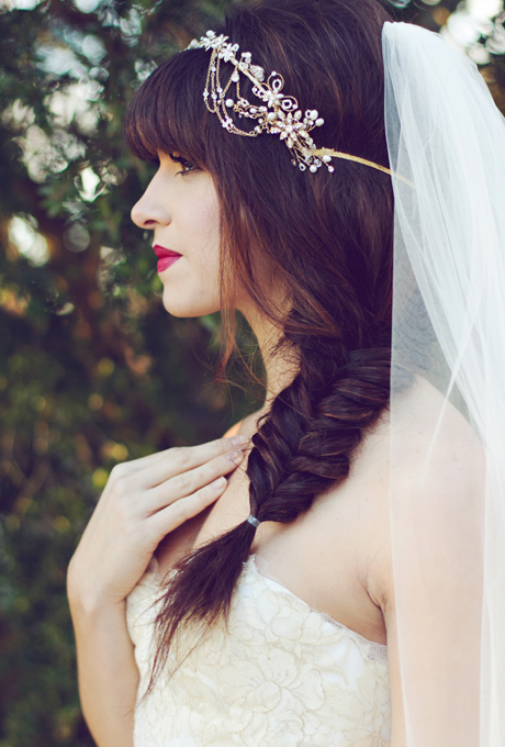 Side Braid Fall Wedding Hairstyles