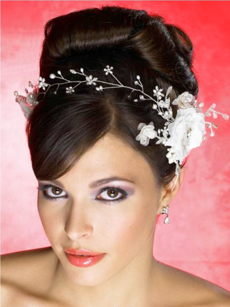 Up-dos Wedding Hairstyles with bangs