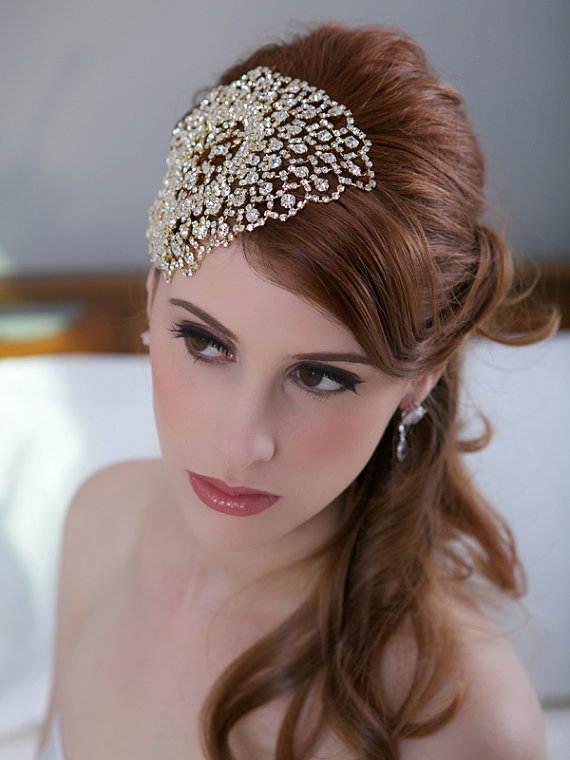 Wedding Crystal Headpieces for Long Hair