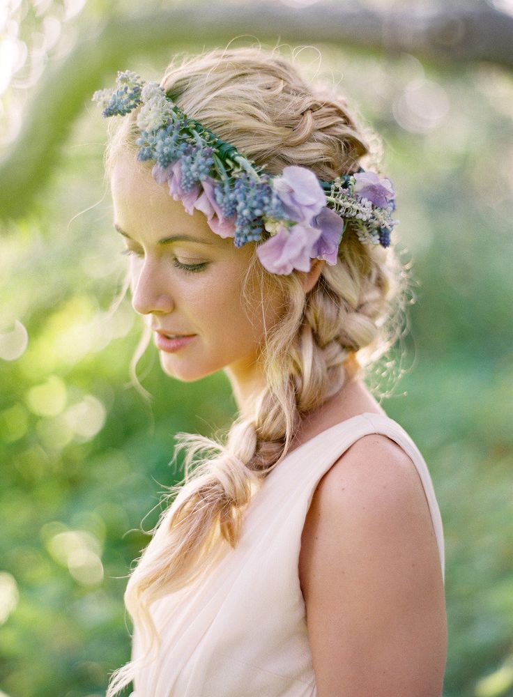 Wedding Hair lavender Floral Crown