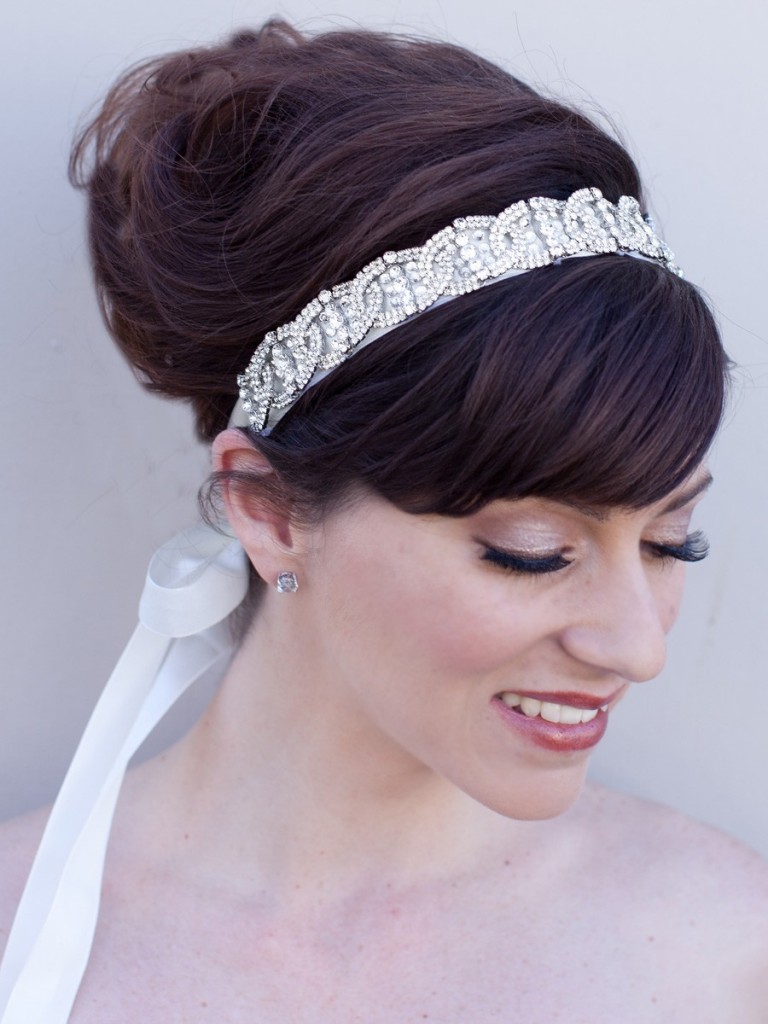 Wedding Hairstyle Headband with a Ribbon