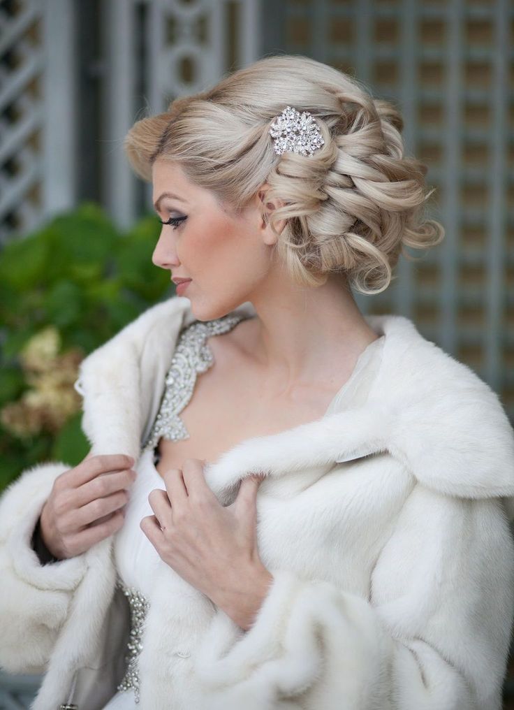 Winter Wedding Hairstyles with Curl