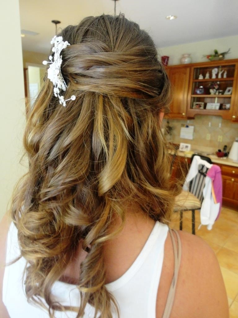 wedding hair half up half down with braids