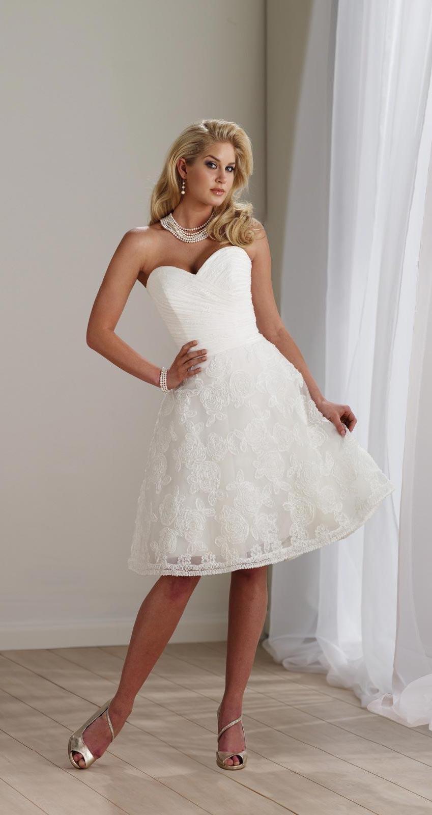 2016 Short Lace Wedding Dress