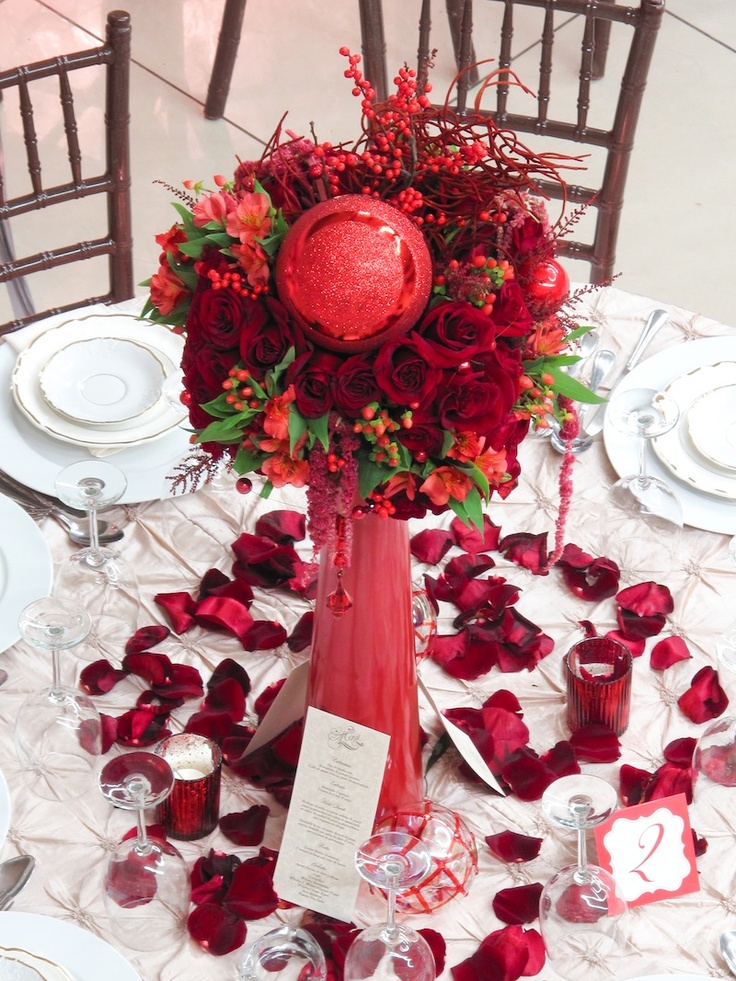 Awesome Christmas Wedding Centerpieces