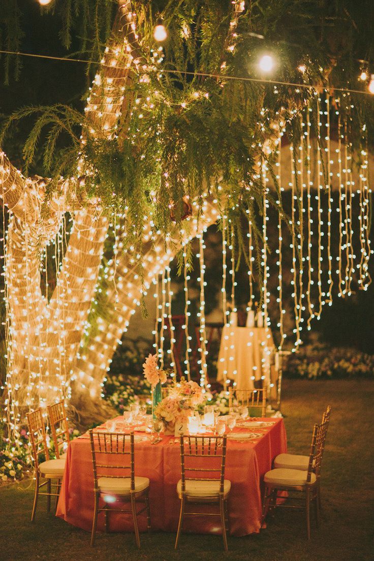 Backyard Wedding Lighting Ideas