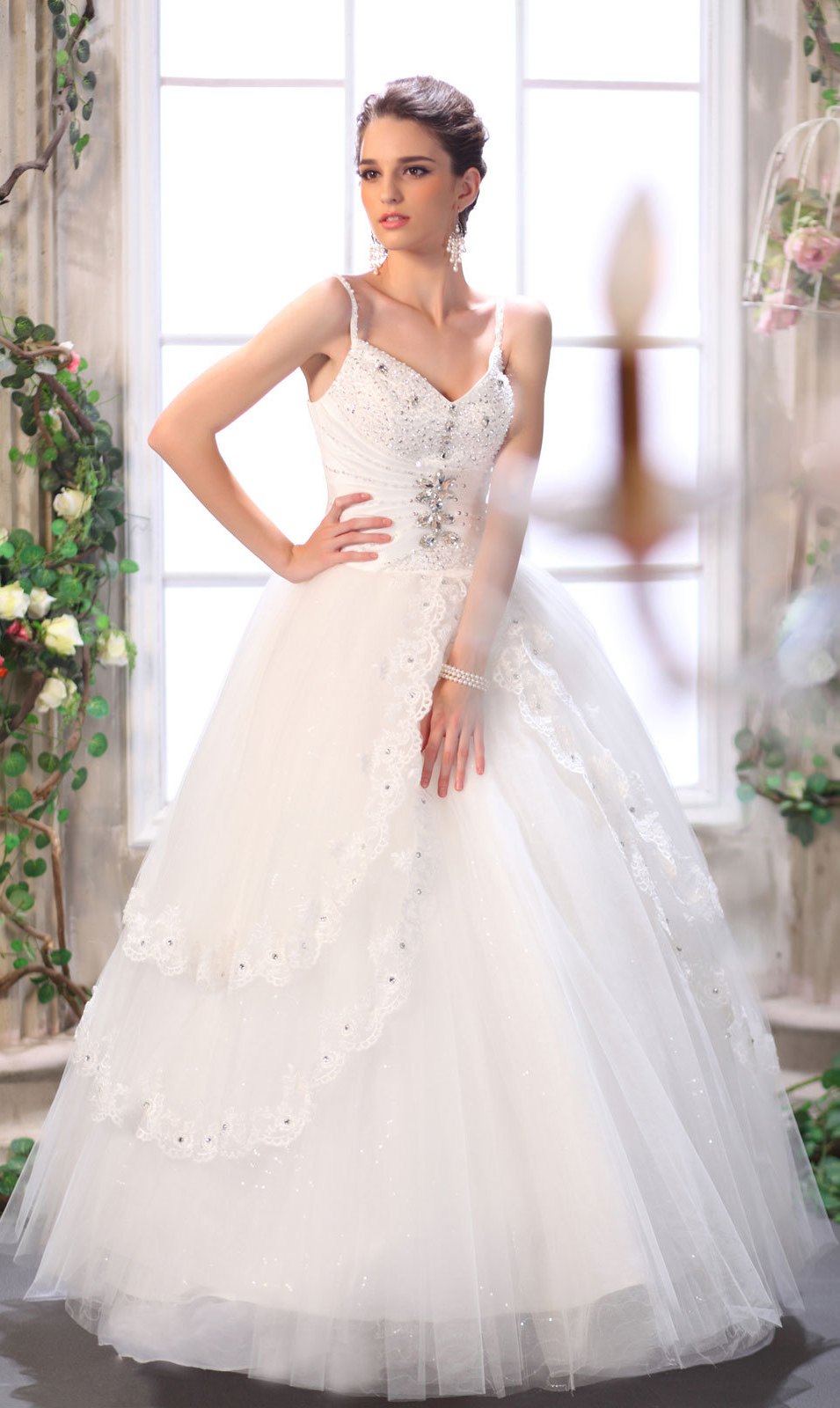 Ball Gown Wedding Dresses with Straps