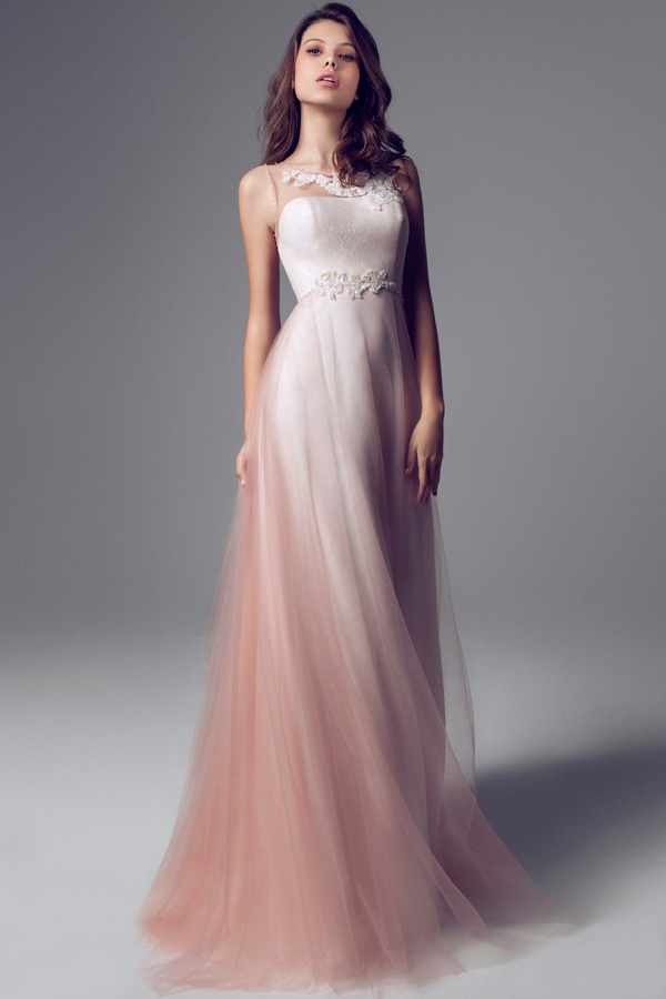 Blush Ombre Colored Wedding Dresses