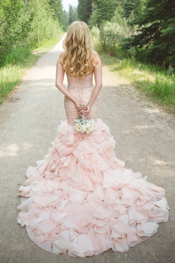 Blush Pink Mermaid Wedding Dress