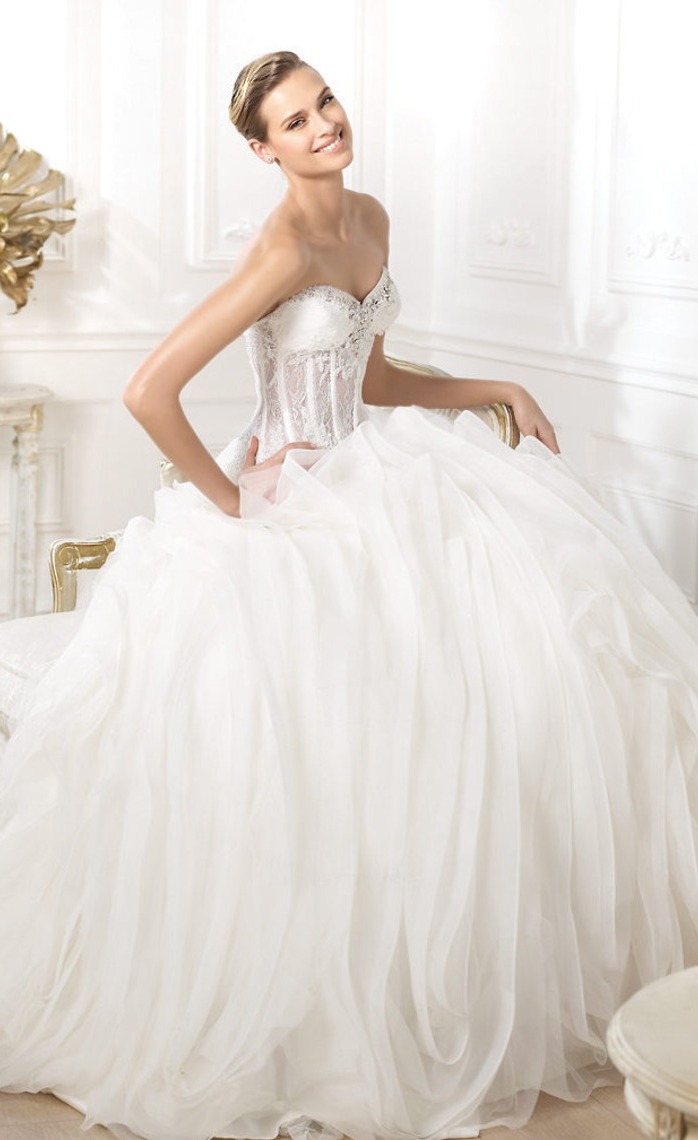 Cool Ball Gown Wedding Dress with Bling
