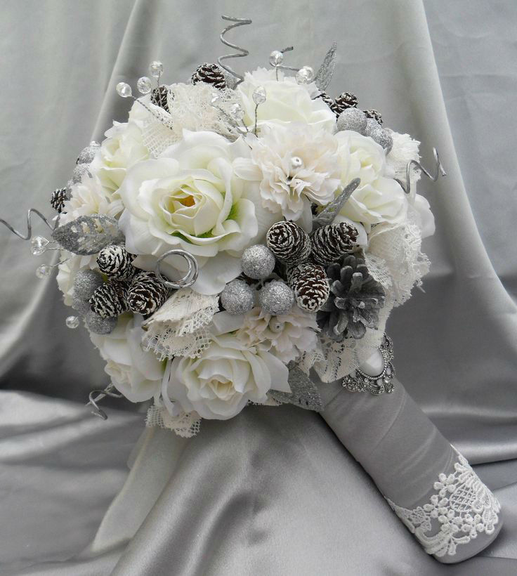 Gorgeous Winter Wedding Ideas in Silver Theme
