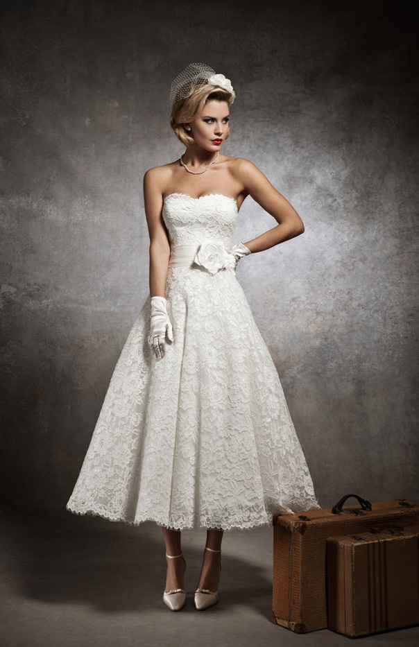 Lace Tea Length Wedding Dresses 2016