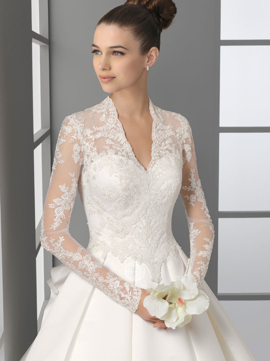 Long Sleeve Lace Wedding Dresses 2016