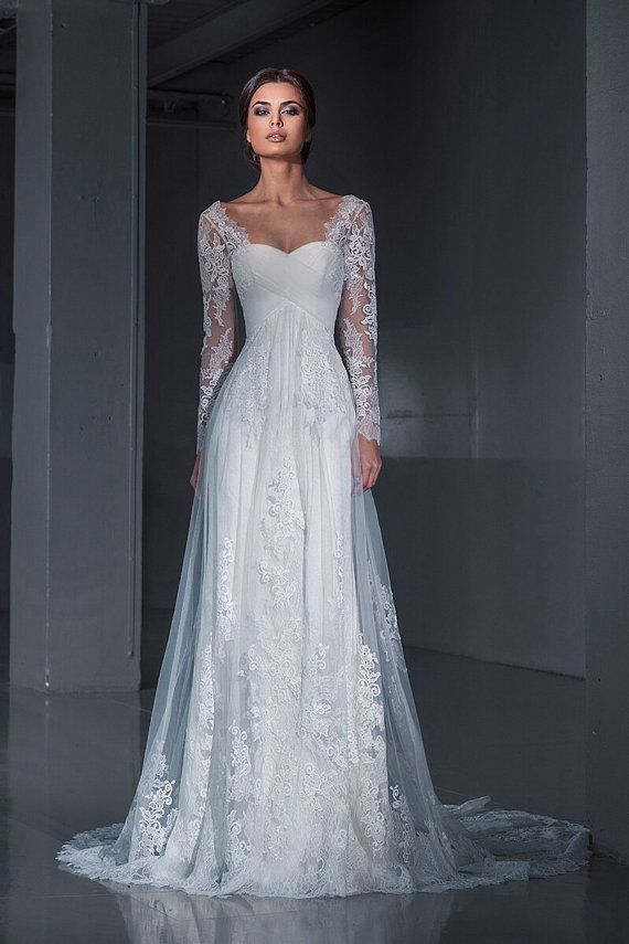 Long sleeves Lace Wedding Dresses