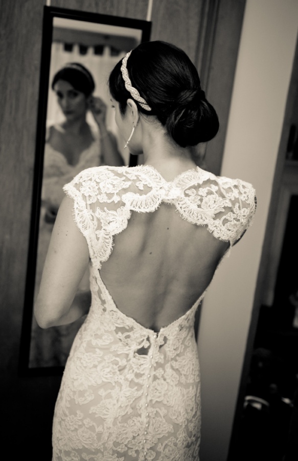 Open Back Lace Wedding Dress
