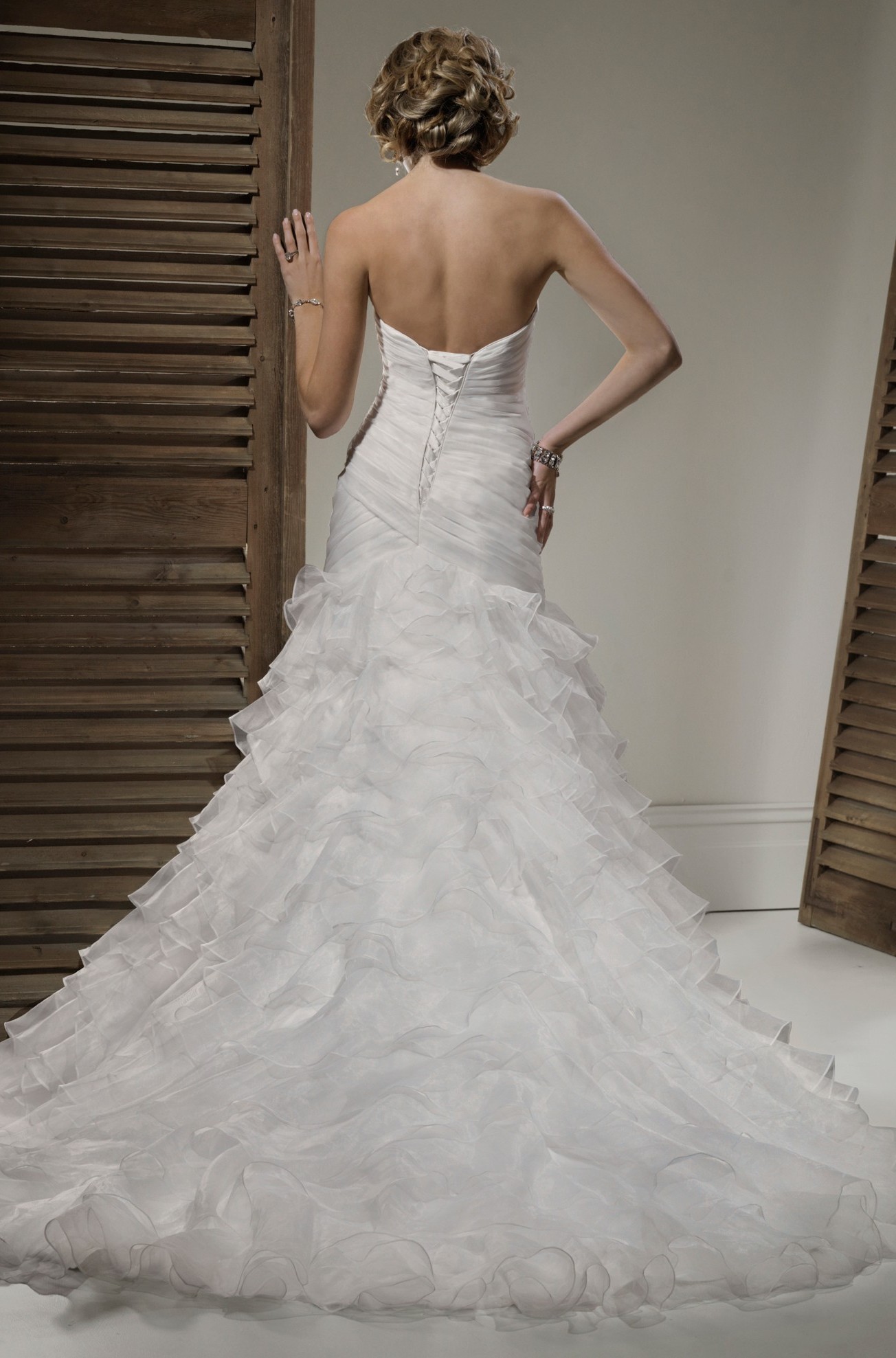 Organza Fit and Flare Wedding Dresses