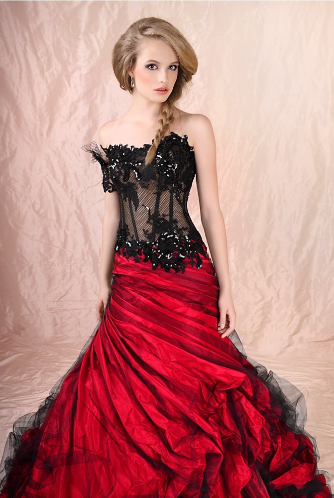 Red And Black Wedding Dress