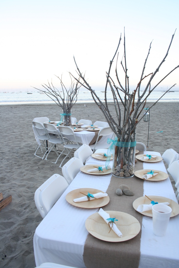 Romantic Beach Wedding Table Ideas