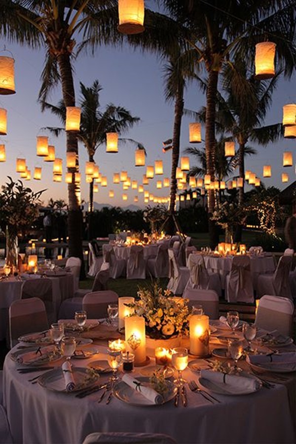 Romantic Simple lighting ideas for wedding