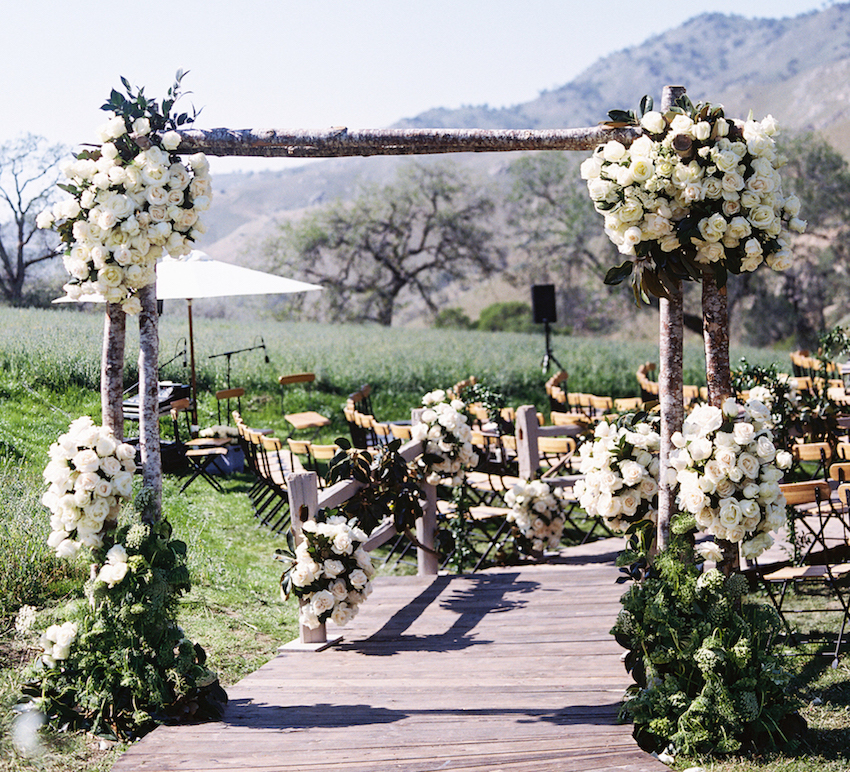 Rustic outdoor wedding ceremony Ideas