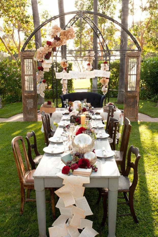 Seriously Creative Wedding Table Runners Ideas