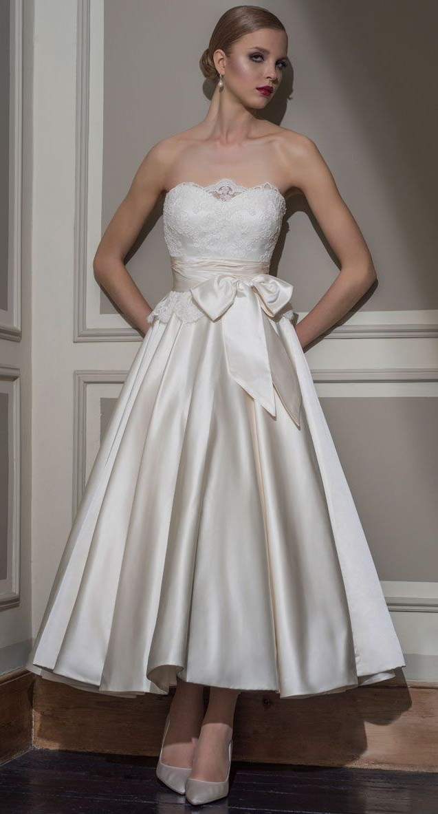 Silk Duchess 50s Wedding Dresses