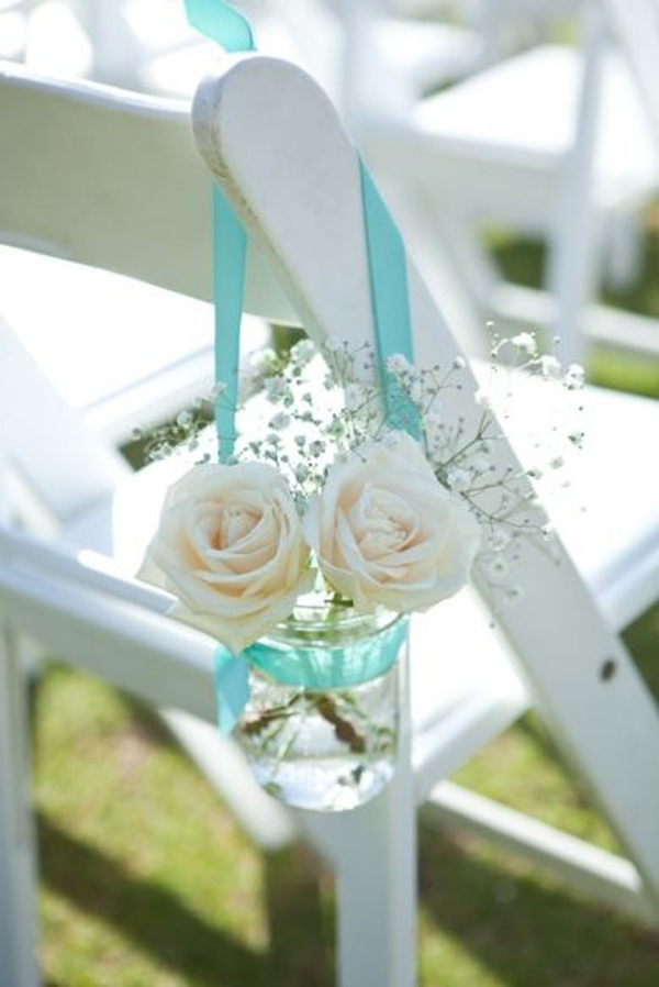 Simple beach wedding chair ideas
