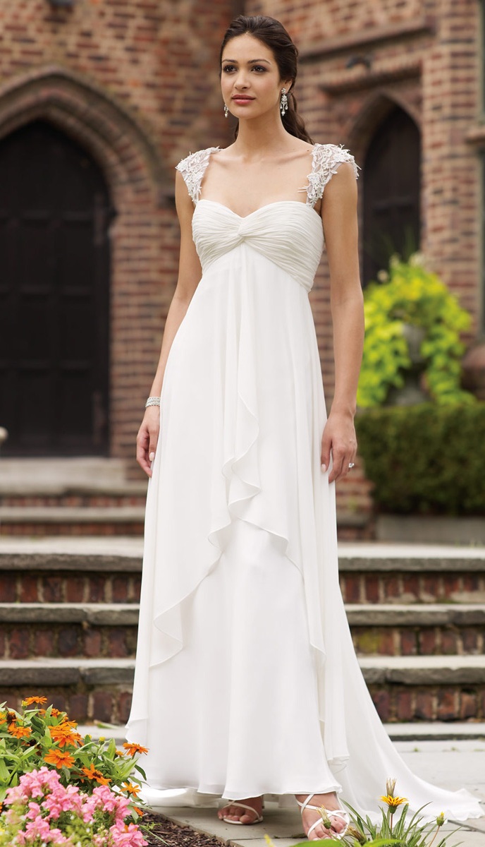 Sleeveless Chiffon Sweetheart A-Line Wedding Dress