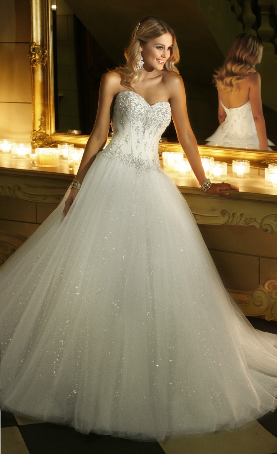 Sparkle Lace Beaded Wedding Dresses