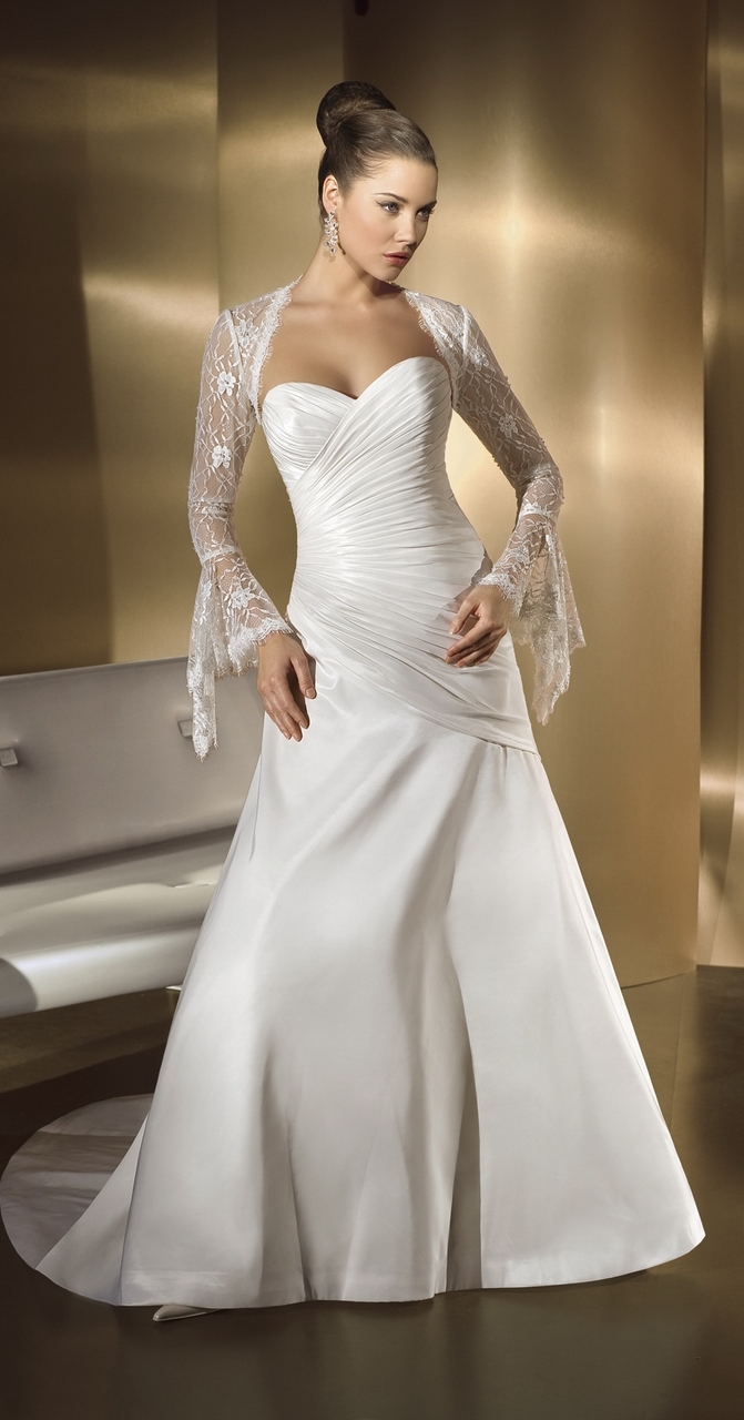 Spring White Sweetheart Strapless Wedding Dresses
