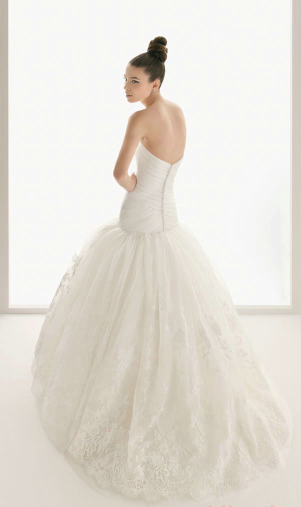 Strapless Puffy Ball Gown Wedding Dresses 2016