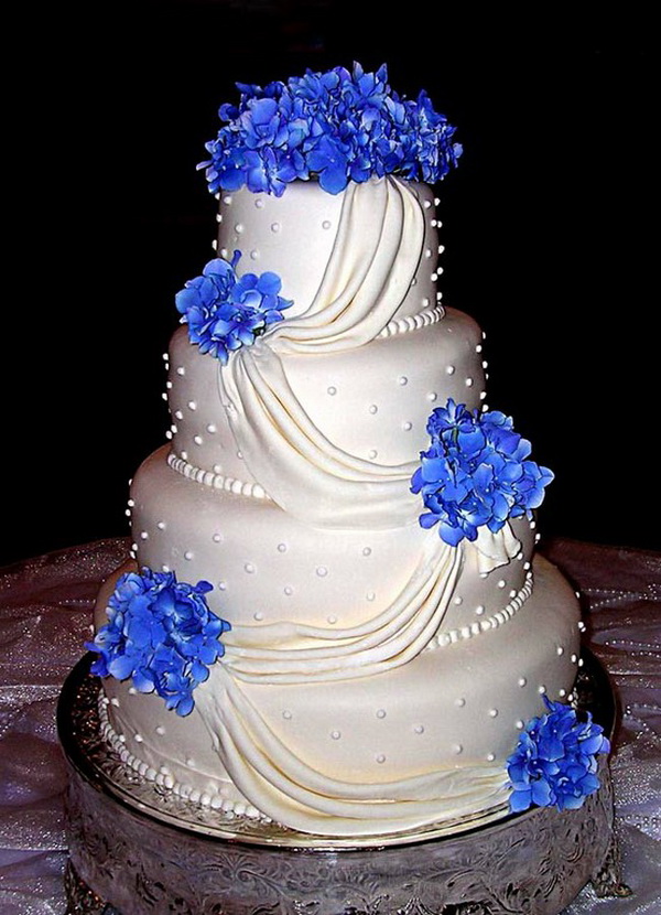 Stylish Blue Wedding Cake Ideas