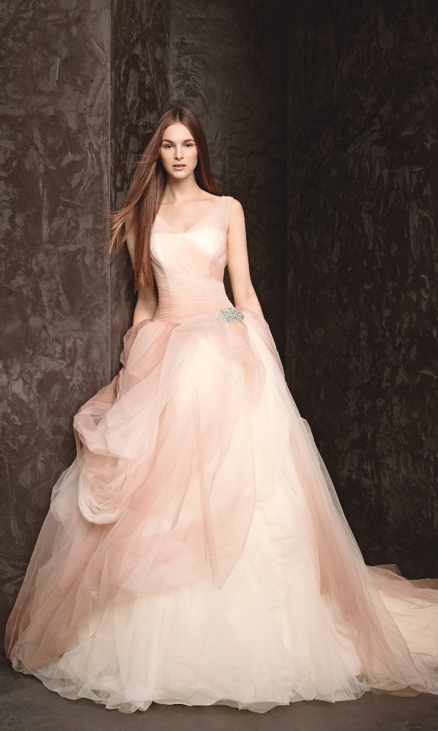 Vera Wang Pink Wedding Dress