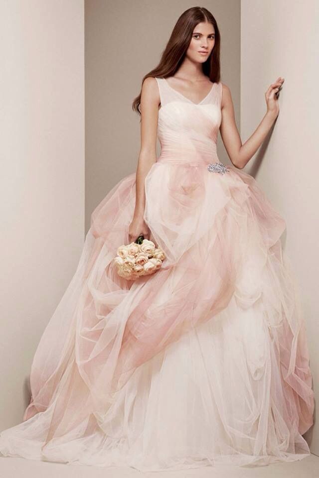 Vera Wang blush wedding gown