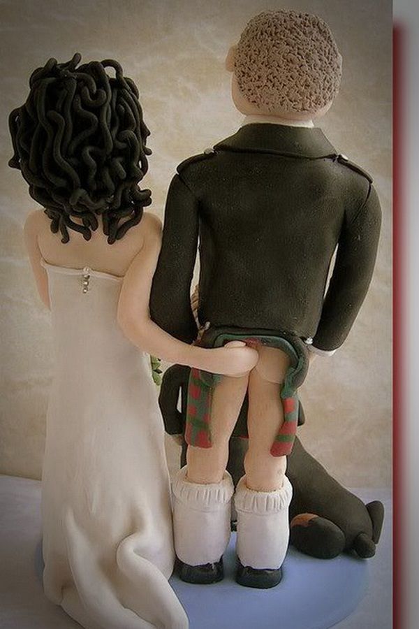 Vintage Funny Wedding Cake