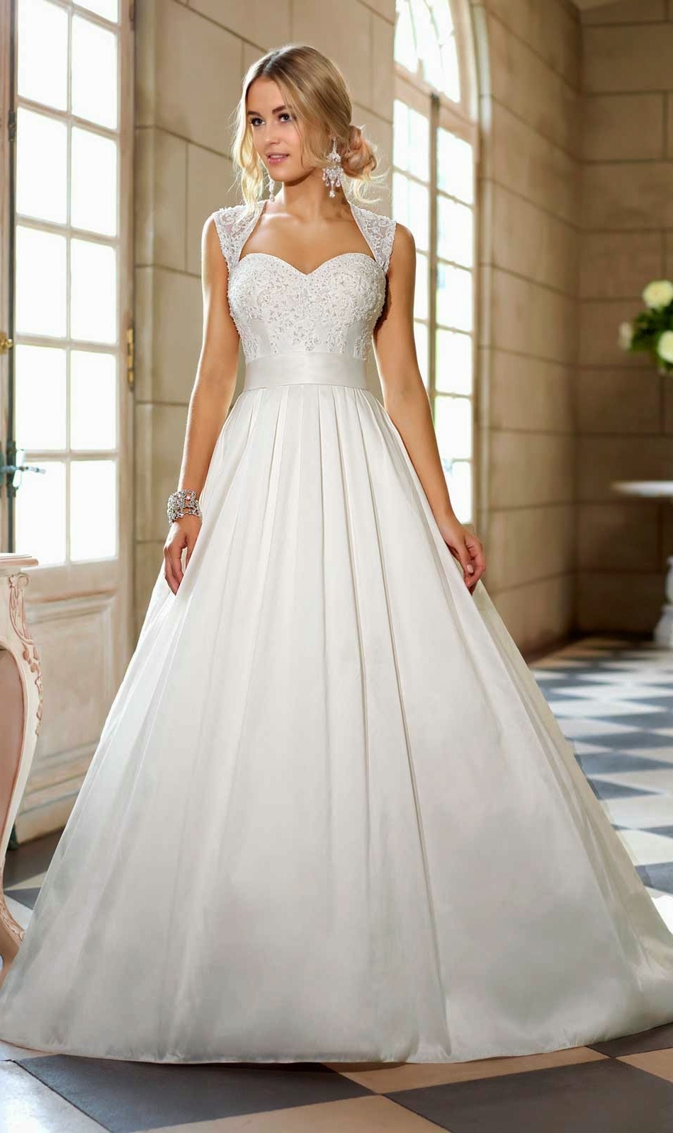 White Wedding Dresses with Bling