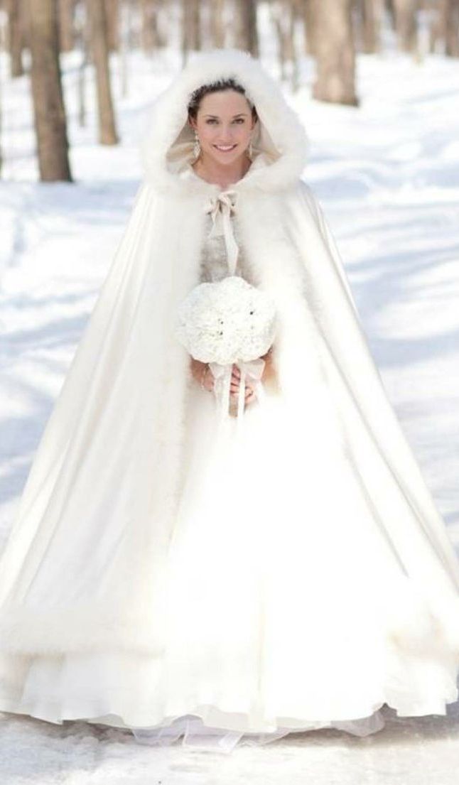 Winter Cape Wedding Dress
