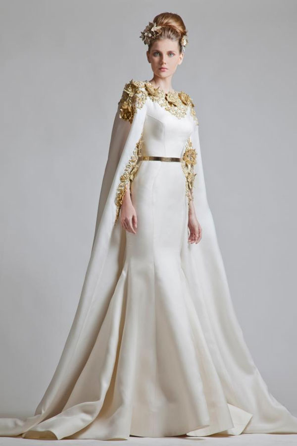 Winter Wedding Dresses with Capes