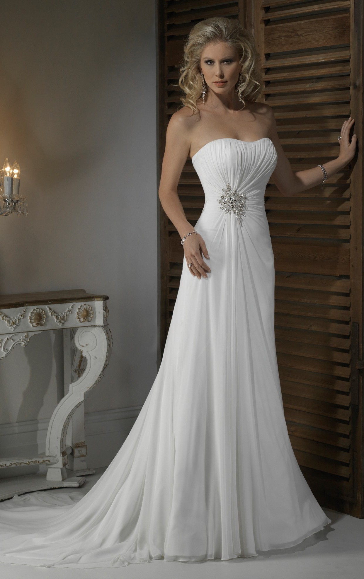 Best Chiffon Strapless Wedding Dress  Check it out now 
