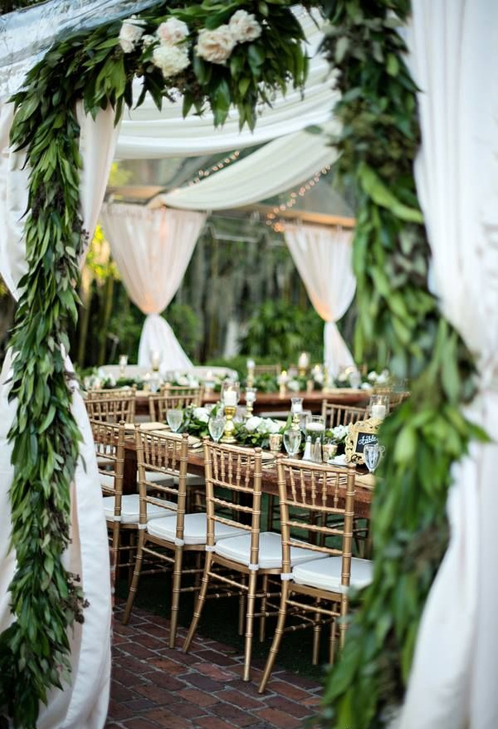 amazing garden wedding repection ideas