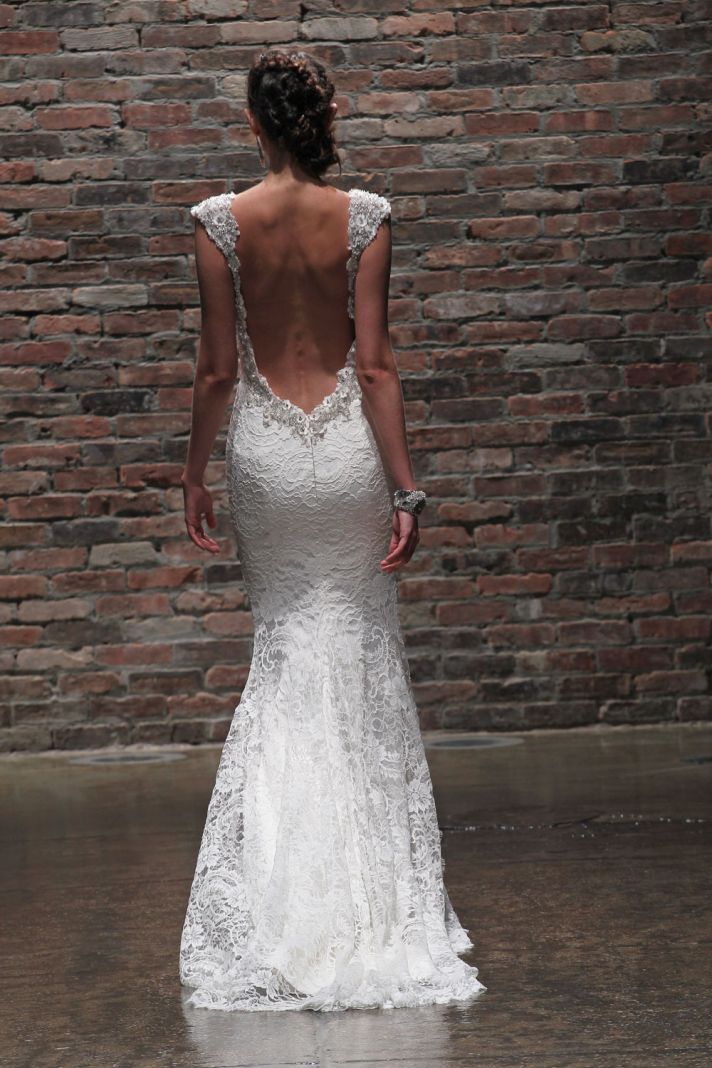 elegant backless wedding gowns