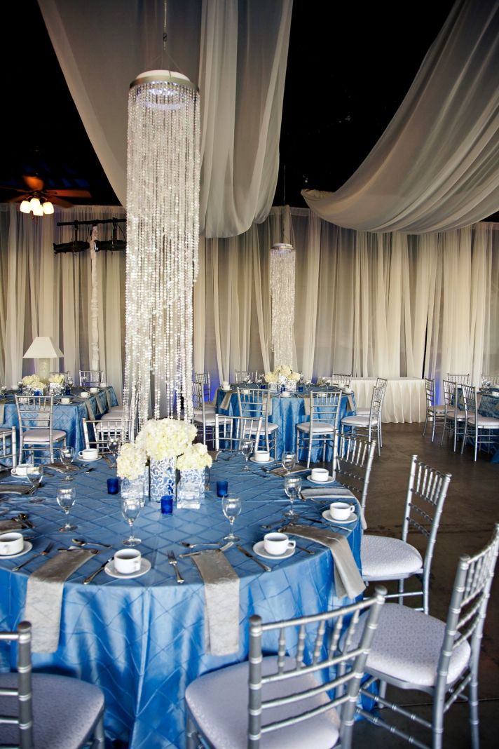elegant spring wedding with blue