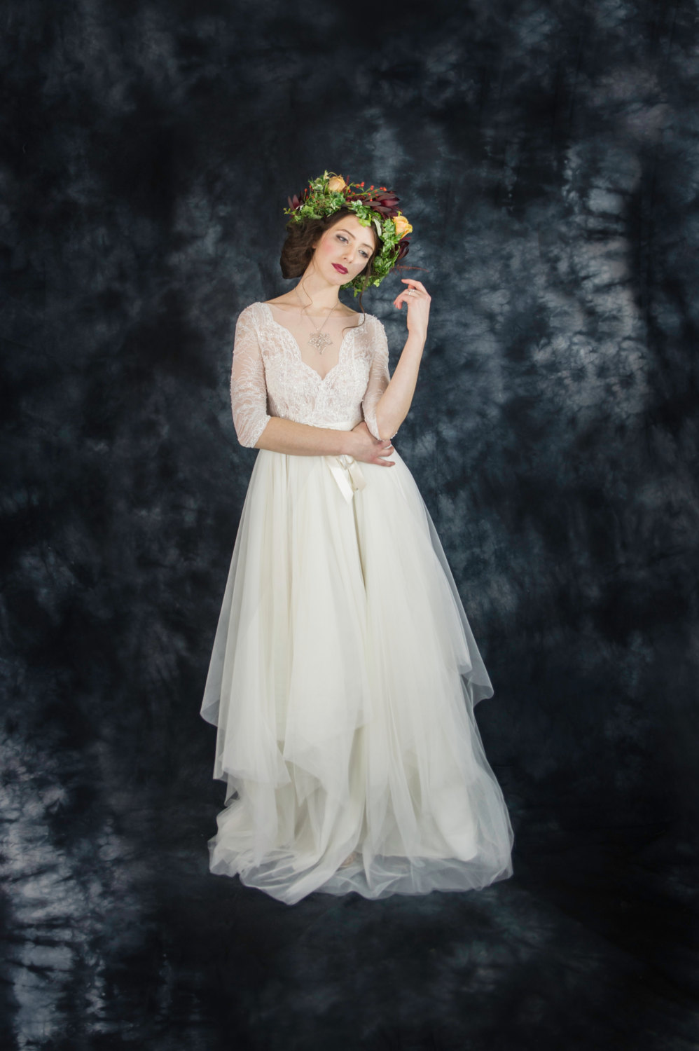 lace bohemian wedding dress