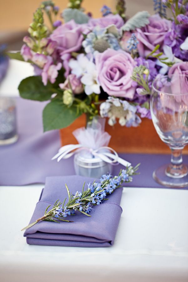 lavender wedding Table decorations